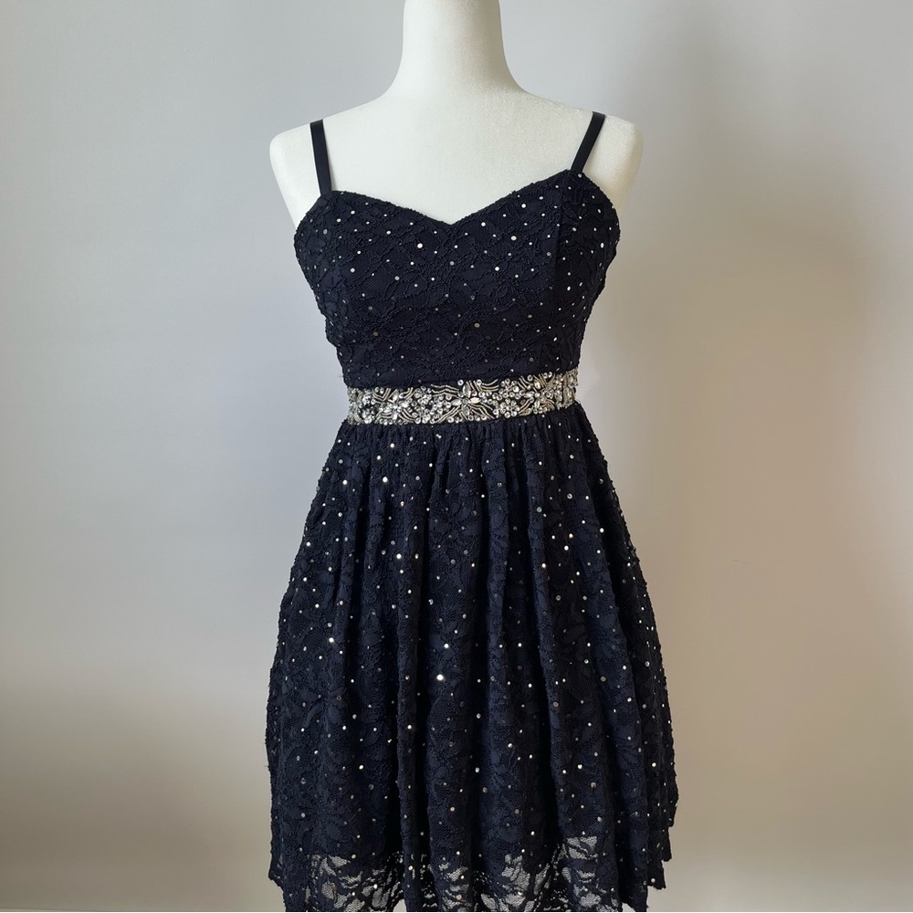 🧡NAVY BLUE SEMI-FORMAL DRESS
